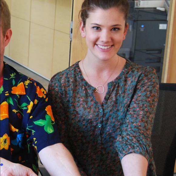 Lucca Couture Tops - Muted green floral blouse